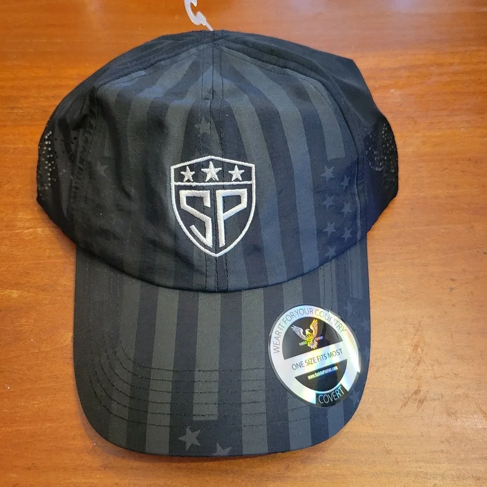 SUBTLE PATRIOT Covert Runner Hat Striped Adjustable Patriotic Unisex NEW